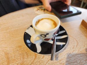 Machiato at Bagels & Beans - Waterlooplein in Amsterdam