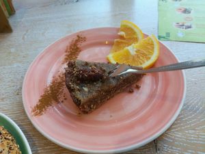 Vegan pecan pie at Bagels & Beans - Waterlooplein in Amsterdam