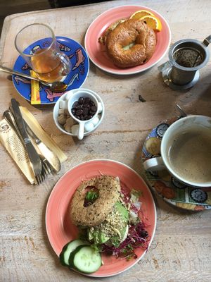 delicious bagels at Bagels & Beans - Waterlooplein in Amsterdam