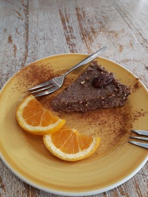 Small pecan cake 5€ at Bagels & Beans - Zeilstraat in Amsterdam
