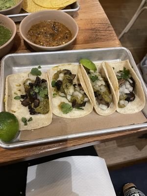 Mushroom tacos (no cheese)  at Bartaco in Charleston