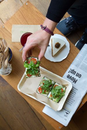 They also serve raw crackers at Vegabond for those who want to eat fully raw. at Vegabond - Leliegracht in Amsterdam