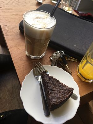 Gluten free chocolate cake  at Vegabond - Leliegracht in Amsterdam