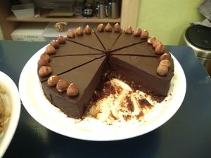 Raw chocolate cake at Vegabond - Leliegracht in Amsterdam