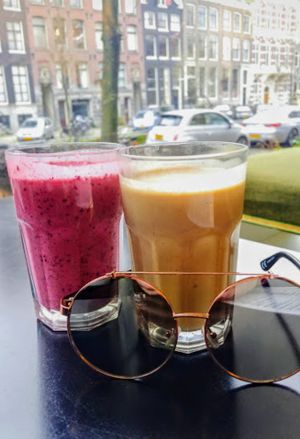 Smoothies at Vegabond - Leliegracht in Amsterdam
