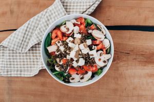 Our "Happy Hippy" salad at Gartnerei in Bern