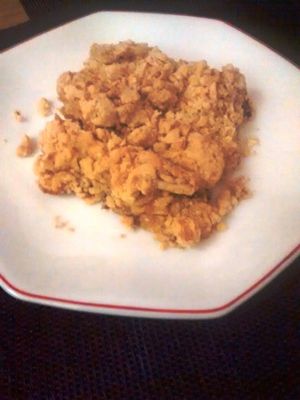 Dessert/Cake: apple crumble if I remember well at Tiyoweh La Quietud in Madrid