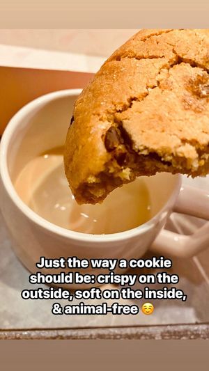 The cookie was even more delicious dunked in some warm oat milk  at Rude Boy in Sydney