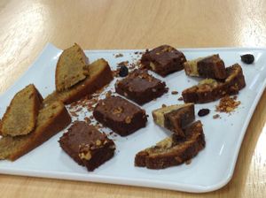 Beautiful organic cakes, options for vegetarians, gluten free, sugar free and all veggie and delicious at OBBIO Barcelona. at OBBIO Food in Barcelona