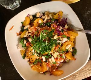 Spicy citrus Buddha bowl... delicious! at Rootz in Steamboat Springs