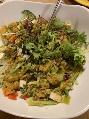 Green Curry Bowl With Tofu at Rootz in Steamboat Springs