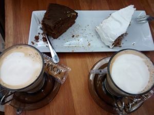 cappuccinos & cakes at Sanissimo - Malasaña in Madrid