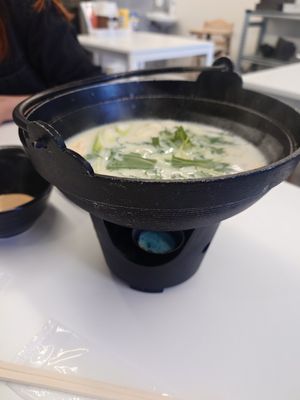 Tofu skin hot pot at Plant Nation in Yamanashi