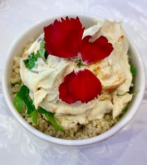 Hummus bowl  at Raffles Dubai in Dubai