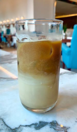 Iced oat latte at Azur in Dubai