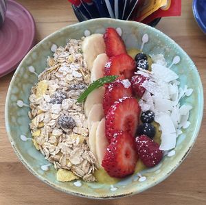 Smoothie bowl (mango) at Casa e Bottega Positano in Positano