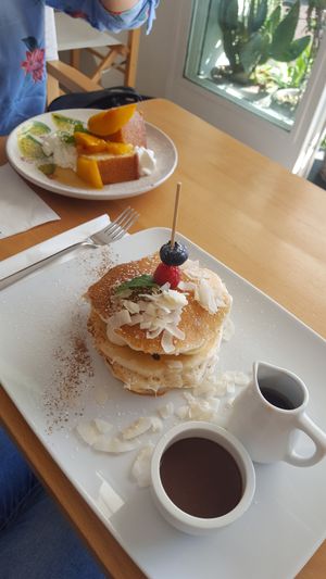 Banana pancakes at Casa e Bottega Positano in Positano