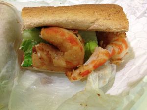 po boy sandwich at VLife in New York City