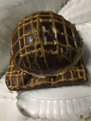 Gluten Free peanut butter mousse vegan brownie is amazing also best I’ve tasted! at VLife in New York City