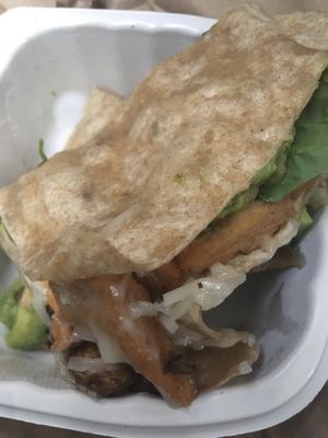 Avocado quesadilla to go at VLife in New York City