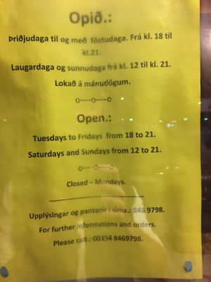 Hours at Minilik in Fludir