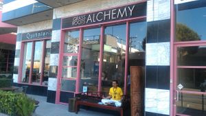 Outside Grassroots Alchemy at Grassroots Alchemy in West Hollywood