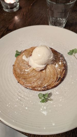 Apple pie with ice cream at Brasserie Blanc - Chancery Lane in London