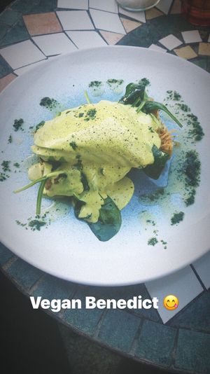 Vegan Benedict  at Mondays in Auckland