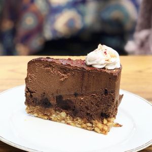 Raw choc cake at Mondays in Auckland