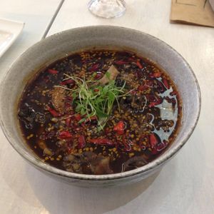 Mushrooms w/ chili oil - quite spicy but nice at Green Mix - Dagu Rd in Shanghai