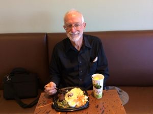 Fran and Richard Rew's visit to the Saj Mediterranean Grill, and their pick for a healthy delicious energizing meal. at Saj Mediterranean Grill in Aurora