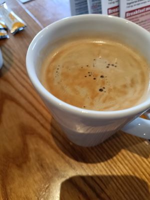 Lavazza coffee self serve (you order black coffee and use provided oat milk sachets) at The Bright Helm - JD Wetherspoon in Brighton