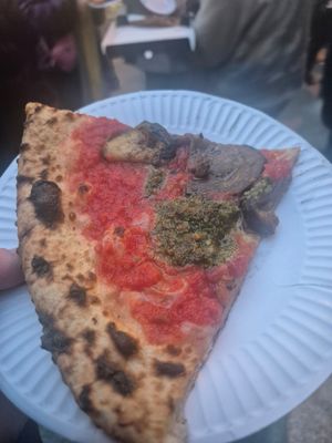 Mediterranean pizza slice at PI Pizzas in Dublin