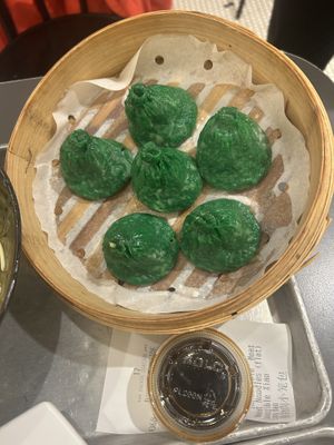 Impossible soup dumplings  at Wu and Nussbaum in New York City