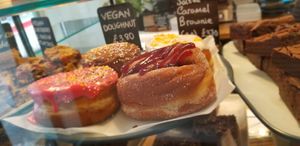 Vegan doughnuts! at Kin Cafe Vegetarian in London