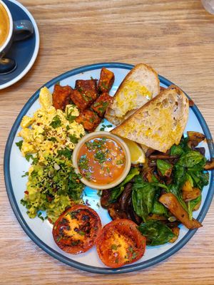 KIN breakfast at Kin Cafe Vegetarian in London