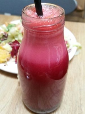 immunity boost juice at Kin Cafe Vegetarian in London