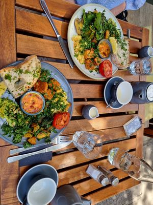 Plant based breakfast at Kin Cafe Vegetarian in London