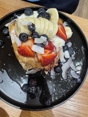 Vegan pancakes   at Kin Cafe Vegetarian in London