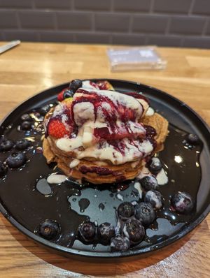 Pancakes at Kin Cafe Vegetarian in London