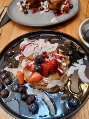 Pancakes at Kin Cafe Vegetarian in London