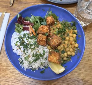 Chickpea curry  at Kin Cafe Vegetarian in London