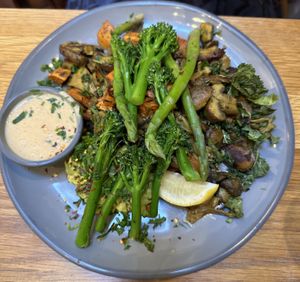 Sweet potato hash   at Kin Cafe Vegetarian in London