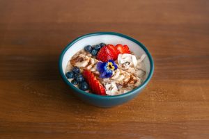 Oat Porridge at Kin Cafe Vegetarian in London