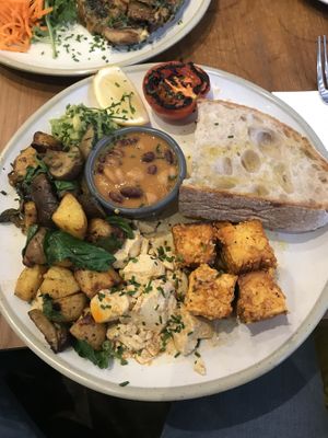 Vegan breakfast   at Kin Cafe Vegetarian in London