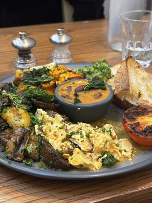 Kin Breakfast  at Kin Cafe Vegetarian in London