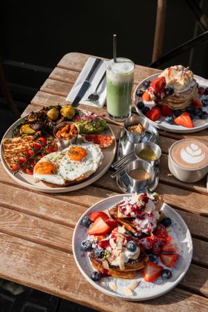 All day breakfast at Kin Cafe Vegetarian in London