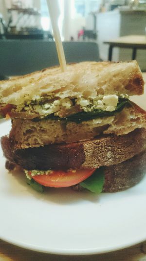 Tofu sandwich at Kin Cafe Vegetarian in London