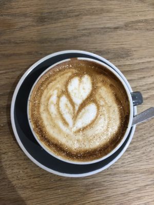 Cappuccino  at Kin Cafe Vegetarian in London