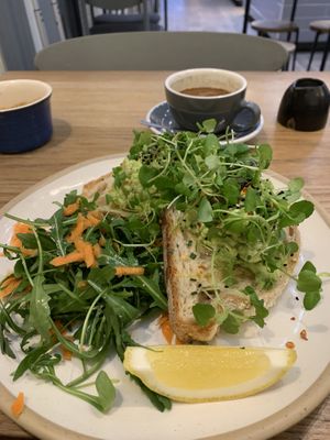 The Avacado on Toast at Kin Cafe Vegetarian in London